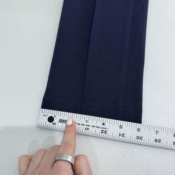 Theory Womens Dress Pants 2 Blue Pintuck Twill Knit 2 Trouser Comfy Office Basic - Picture 7 of 13